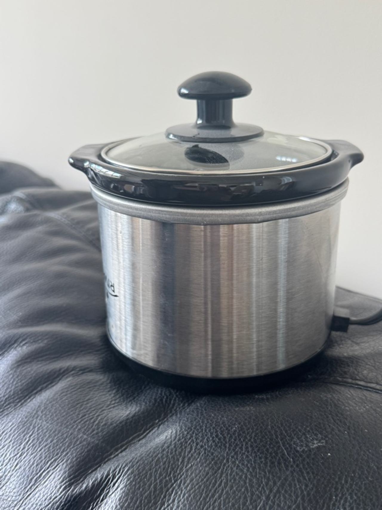 Rival Mini Slow Cooker, 16 oz Stainless Steel