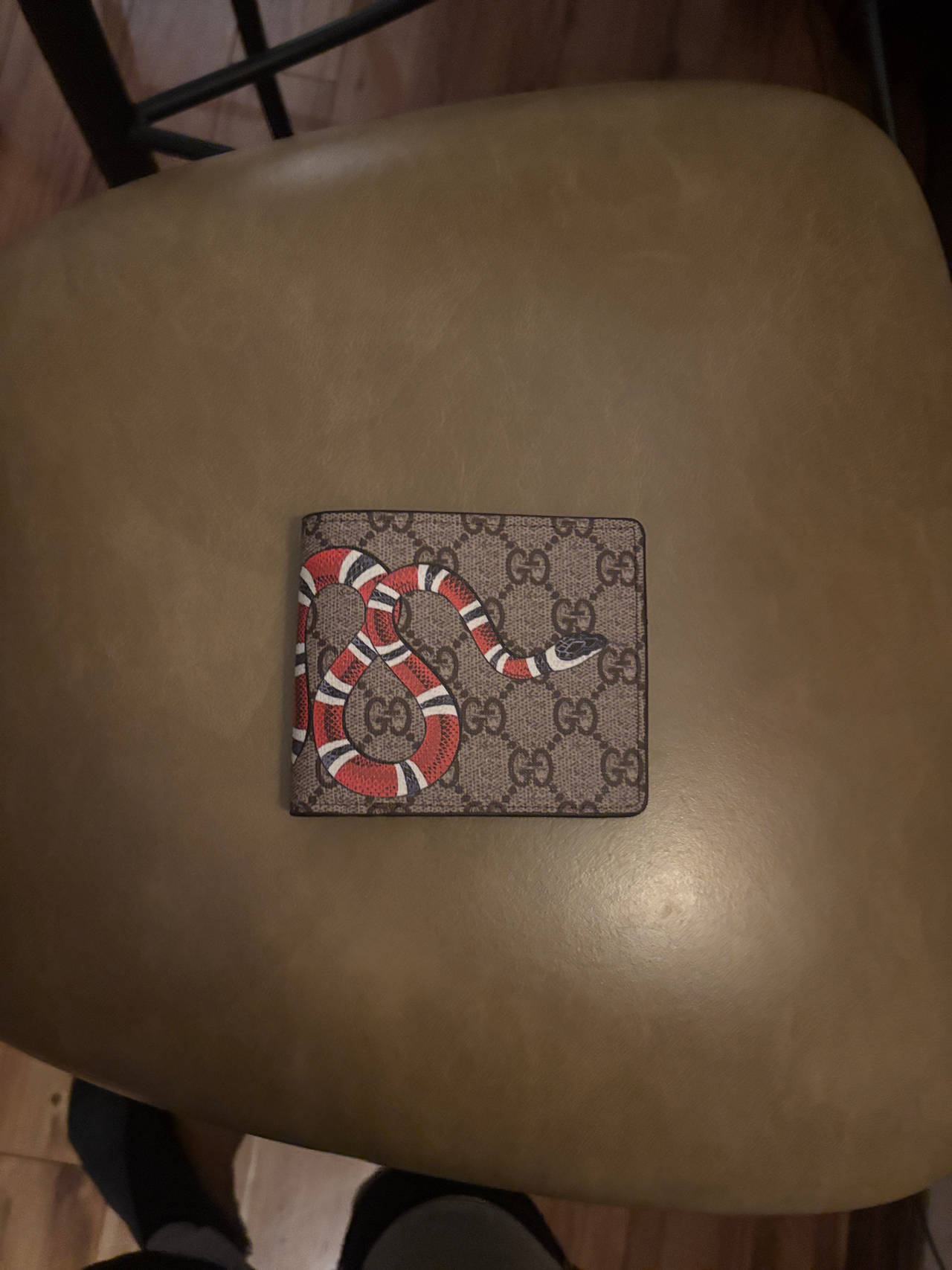 Gucci GG Supreme Snake Print Wallet