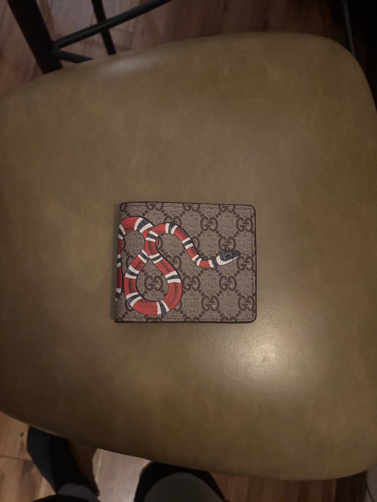 Gucci GG Supreme Snake Print Wallet