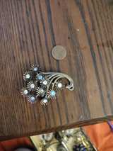 Vintage Rhinestone Floral Spray Brooch - Image 3