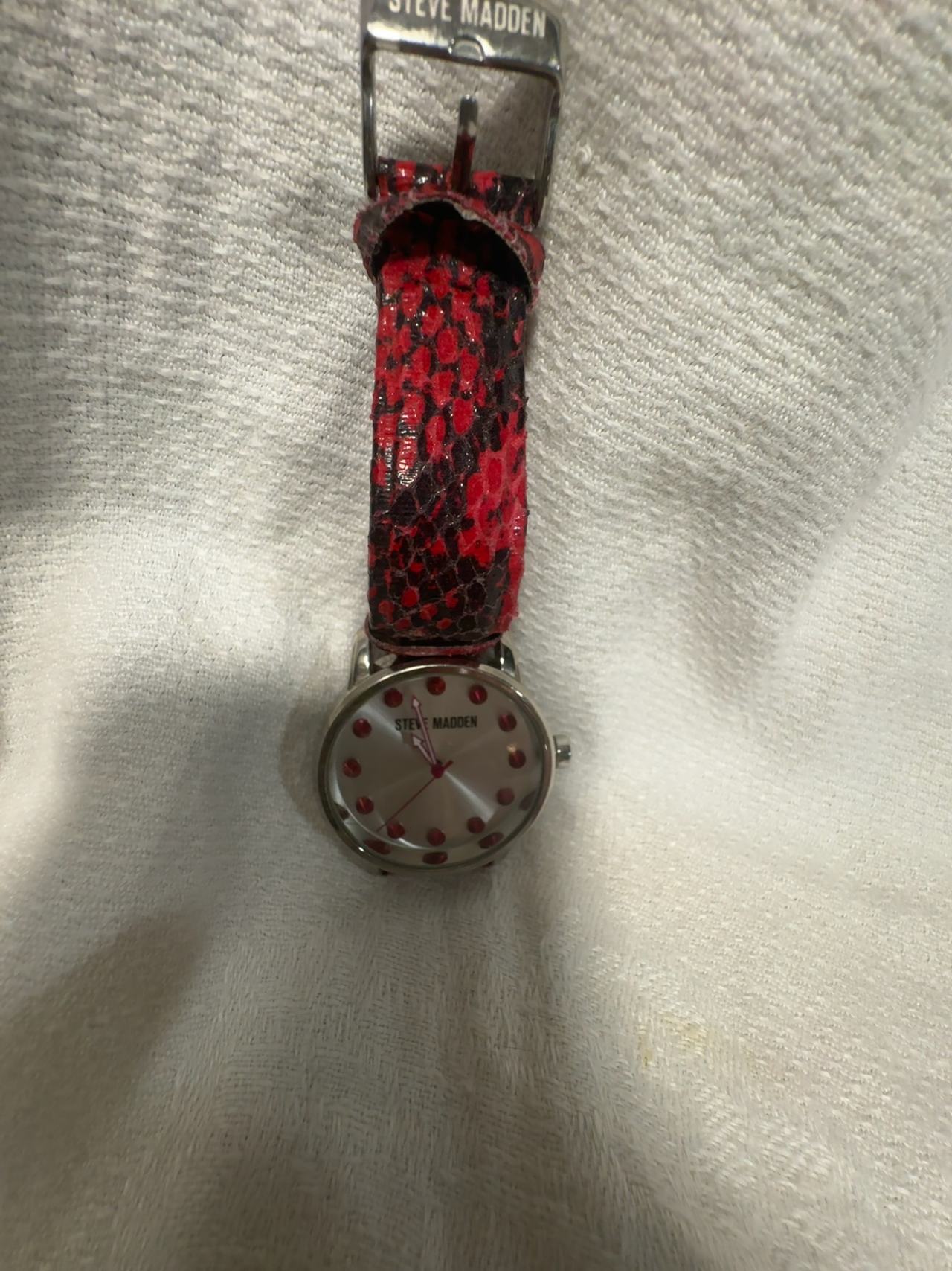 Panatime Red Genuine Python Watch Band
