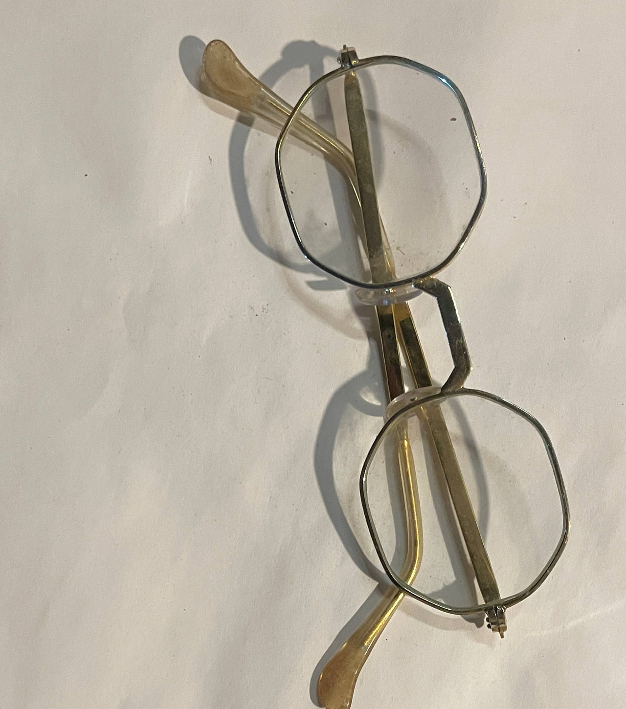 Vintage Octagonal Metal Frame Glasses