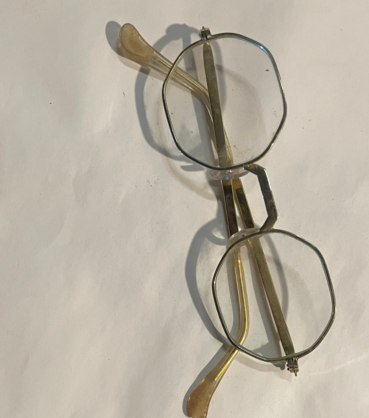 Vintage Octagonal Metal Frame Glasses