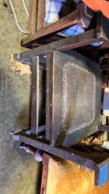 Antique Mission Style Oak Armchair - Image 3