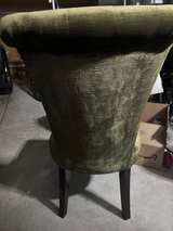 Vintage Green Velvet Dining Chair - Image 2