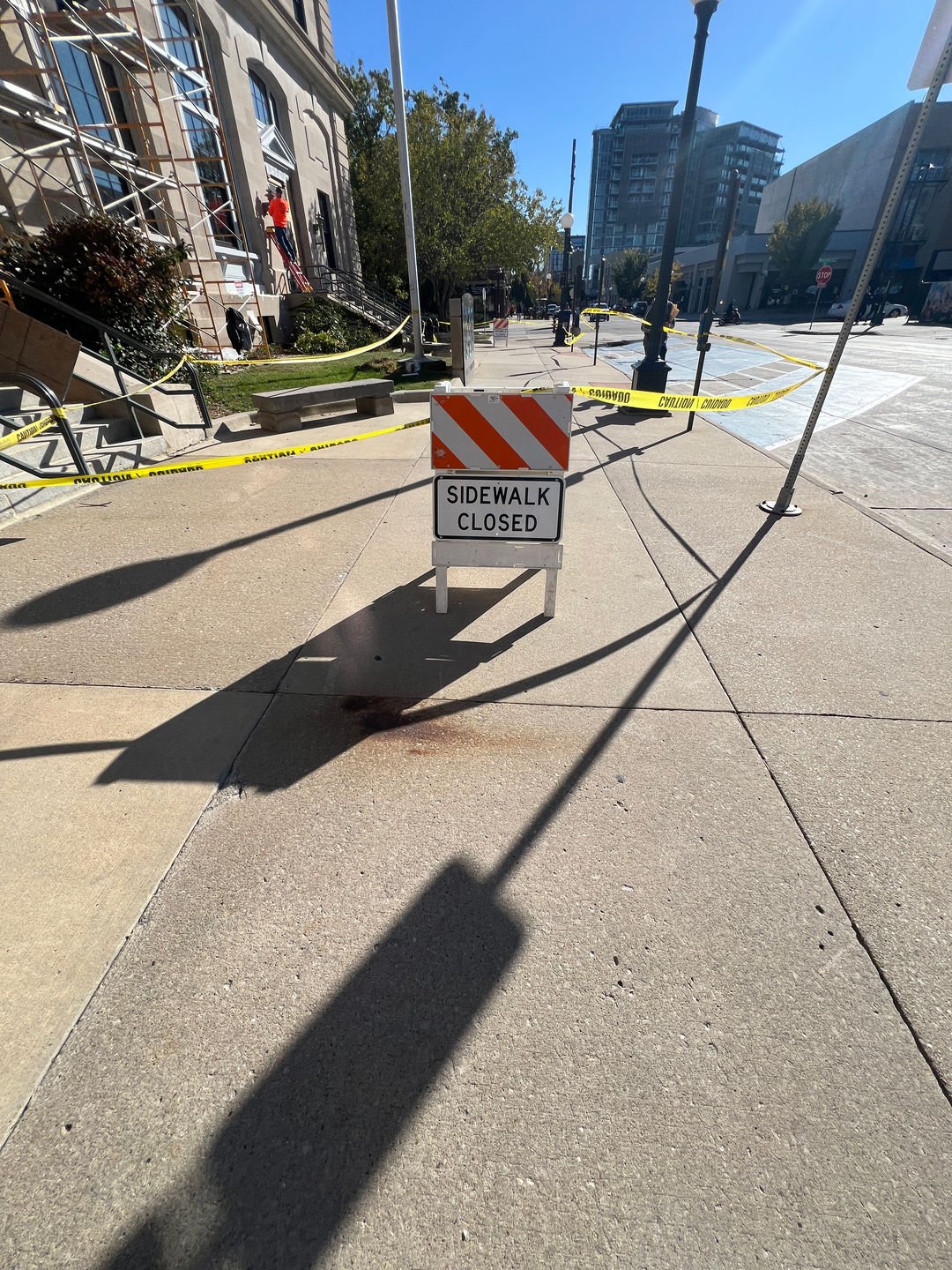 Sidewalk Closed Sign