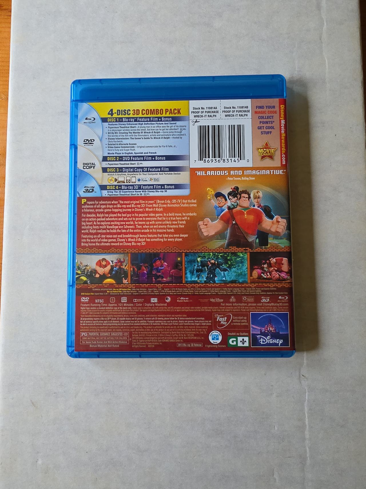 Wreck-It Ralph Ultimate Collector's Edition Blu-ray 3D
