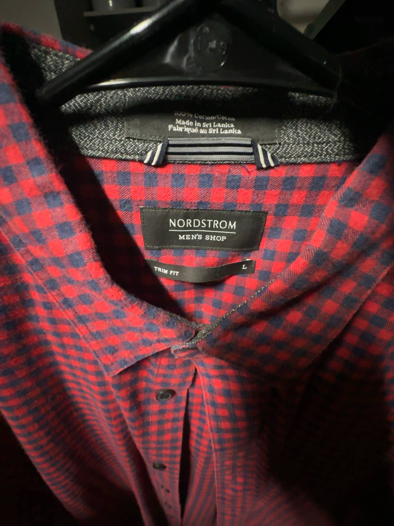 Nordstrom Men's Red Striped Dress Shirt Size Large