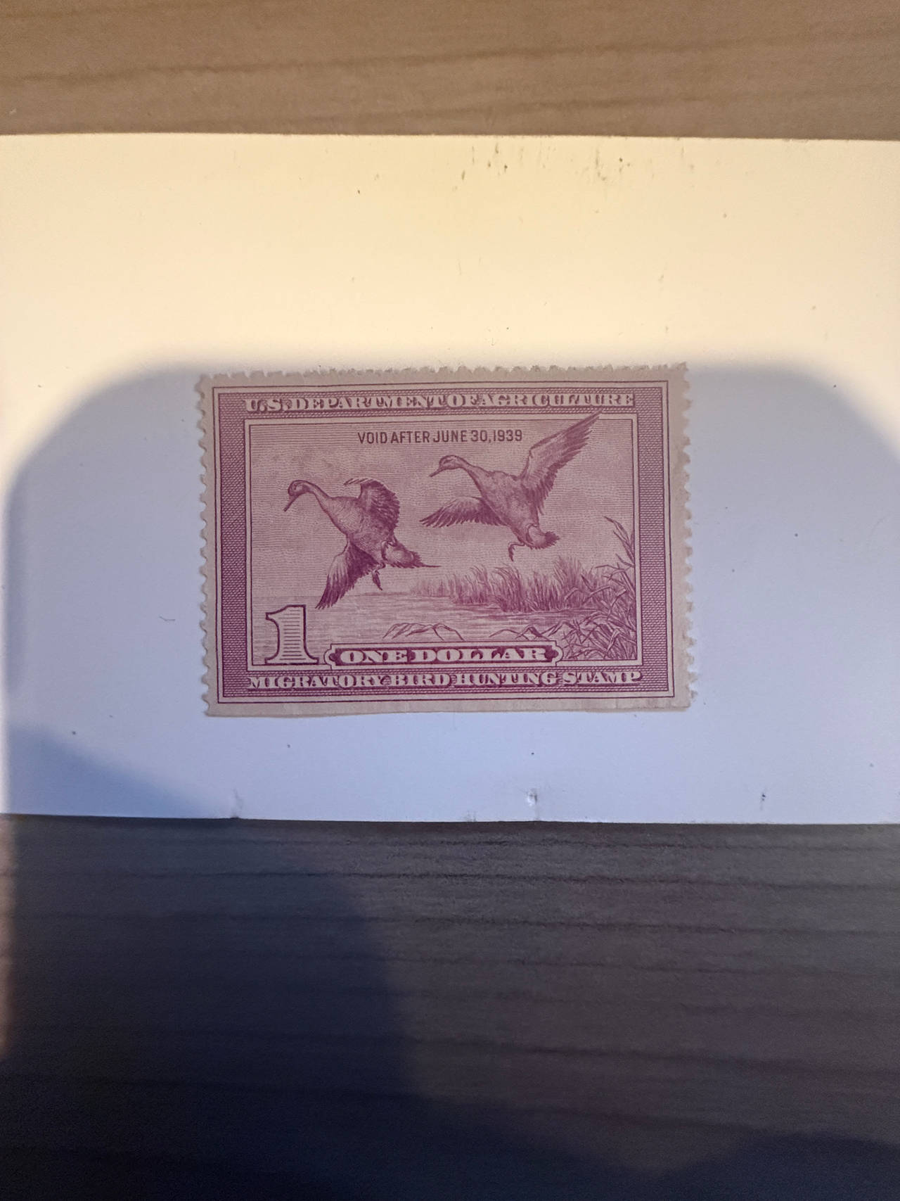 1938 $1 Migratory Bird Hunting Stamp (RW5) VF Hinged