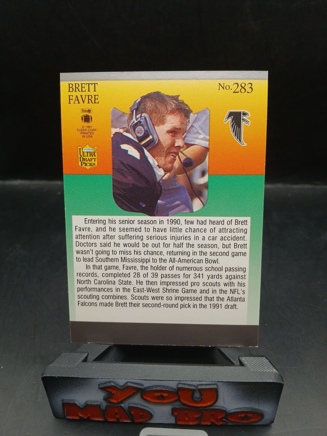 1991 Fleer Ultra Draft Picks Brett Favre #U-286