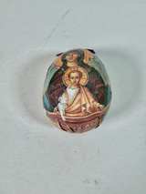 Vintage Greek Orthodox Icon Easter Egg Ornament - Image 2