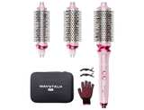 Wavytalk Heatwave Pro Ionic Thermal Brush Set, 3-Size Heated Round Brush Pink - Image 1