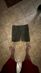 H&M Dark Green Cargo Jogger Pants - Image 1