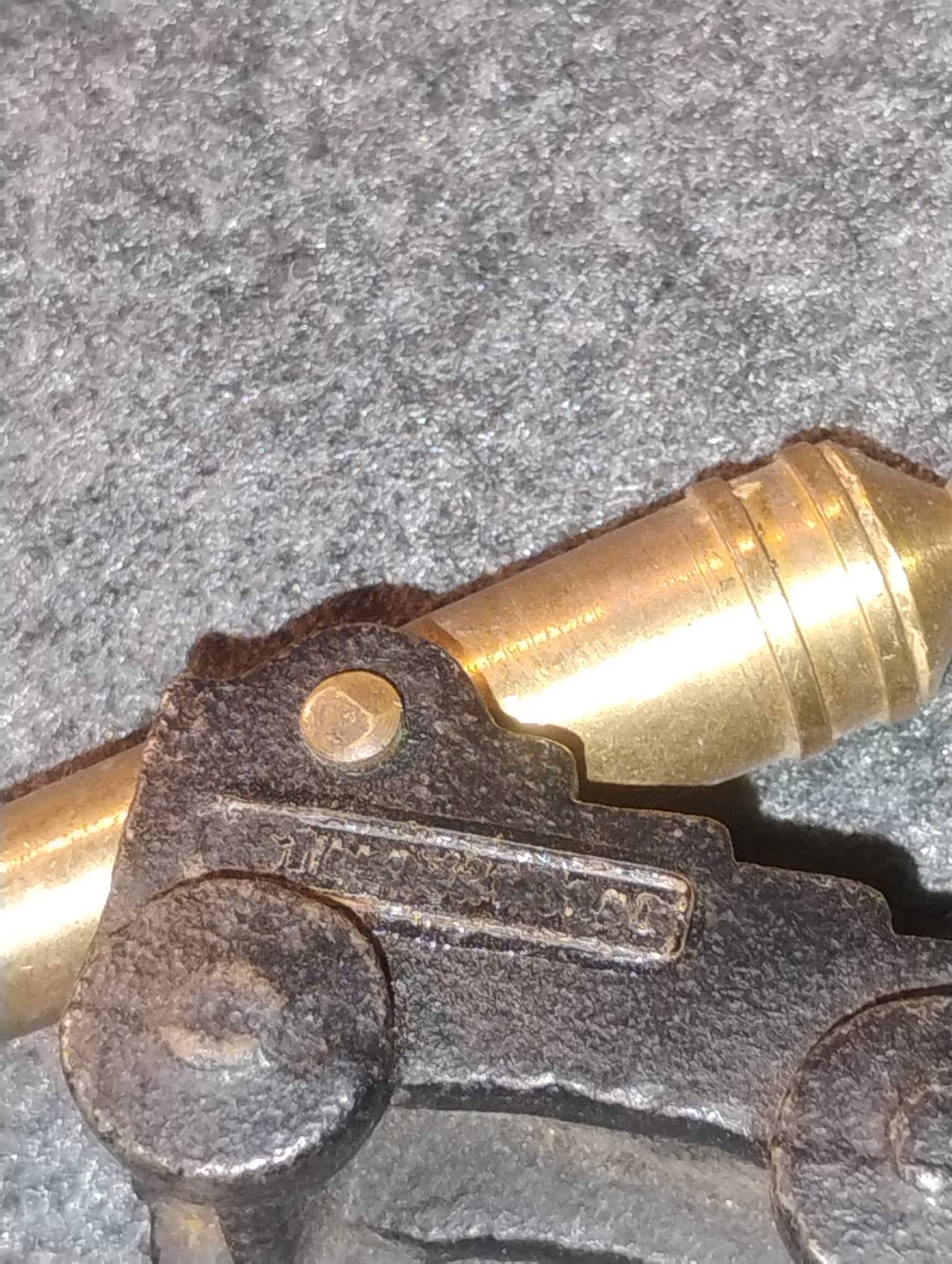 Vintage Miniature Brass Cannon on Cast Iron Carriage