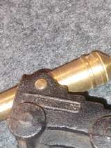Vintage Miniature Brass Cannon on Cast Iron Carriage - Image 1