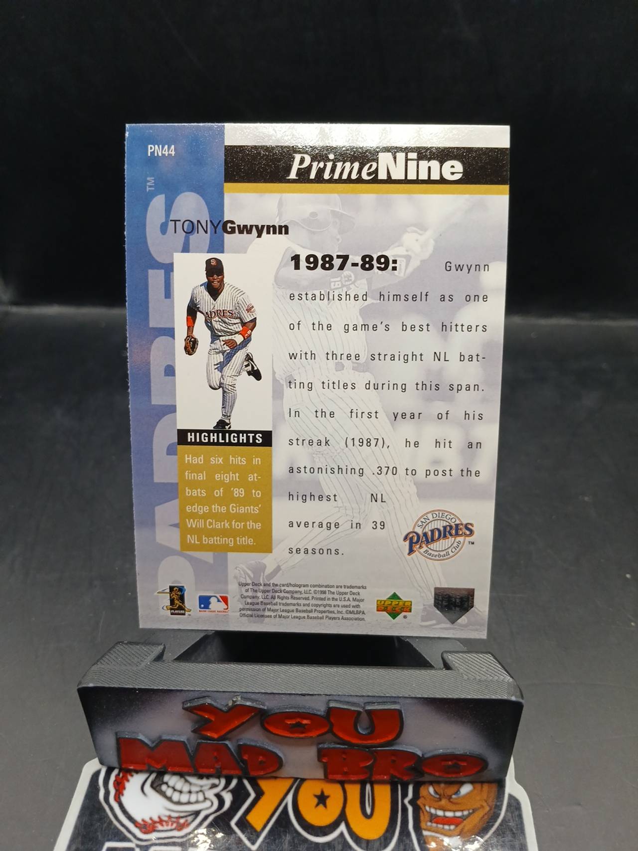 1999 Upper Deck Prime Nine Tony Gwynn #PN1