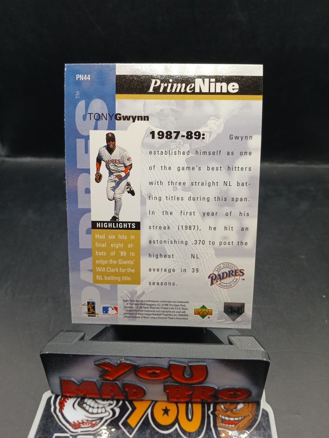 1999 Upper Deck Prime Nine Tony Gwynn #PN1