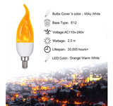 E12 3 Mode LED 1800k Candelabra Flame Light Bulbs 4 Pack, 2.0W Warm White - Image 5