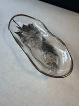 Silver City Glass Magnolia Silver Overlay Dish - Image 1