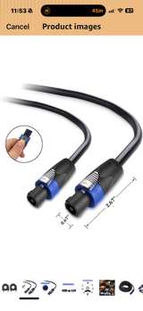 12AWG Speakon Audio Cable Cord 30FT 2-Pack - Image 2