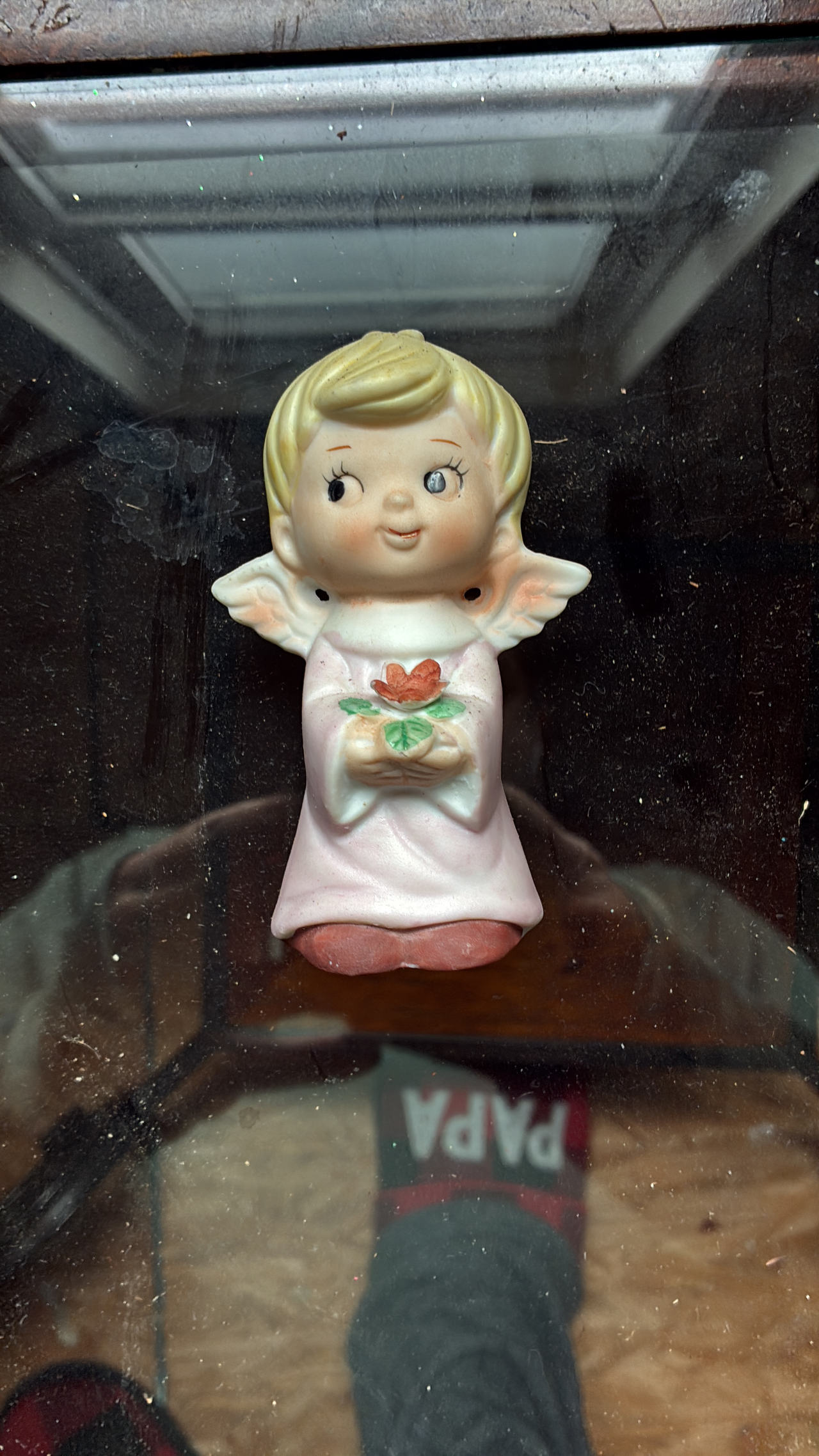 Napco Vintage Angel Figurine holding Flower