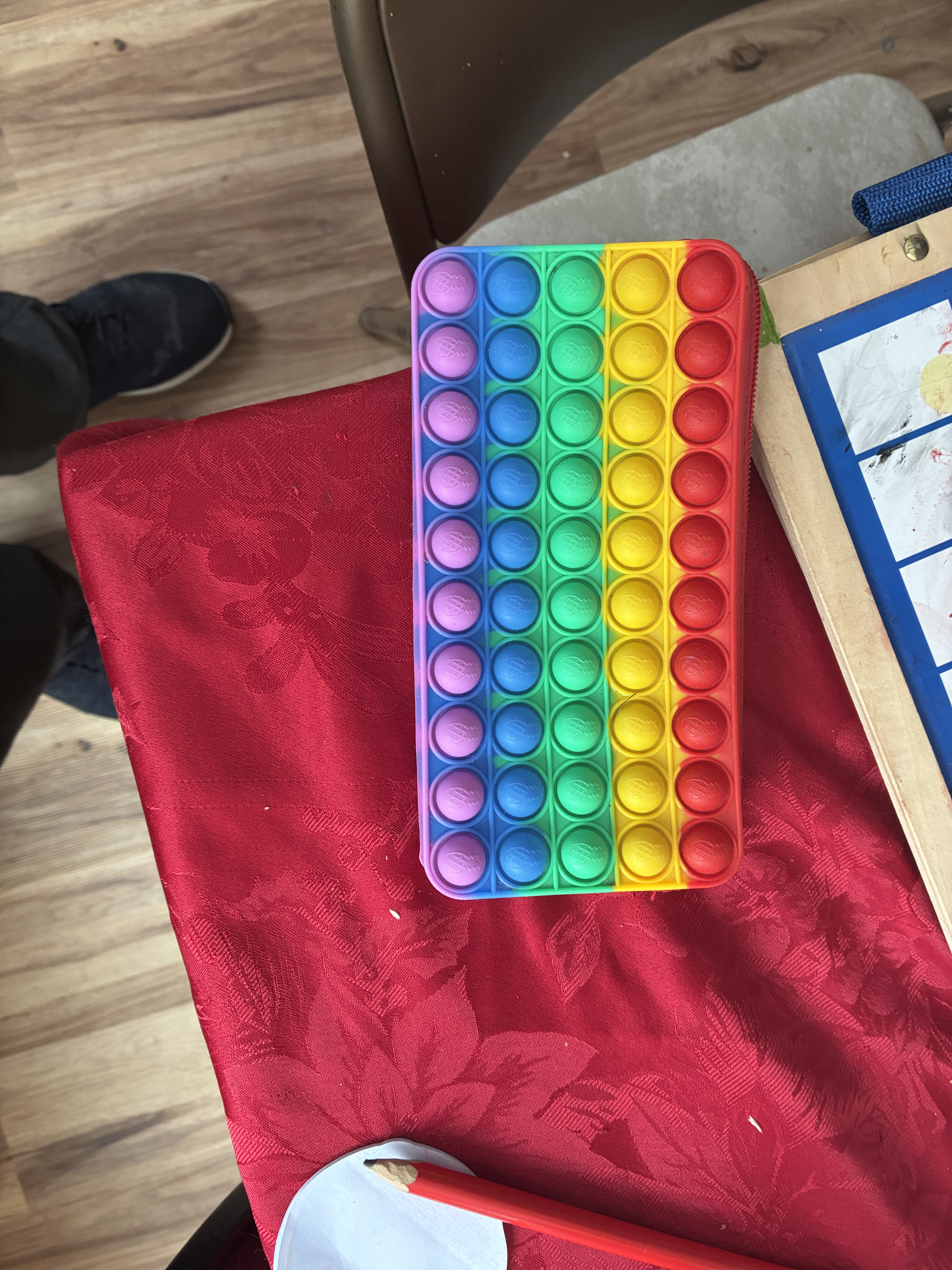 Rainbow Pop It Fidget Pencil Case Pouch - Image 1