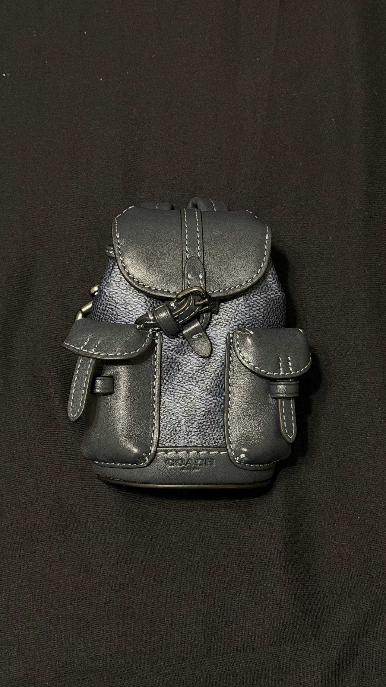 Coach Mini Backpack Bag Charm in Signature Canvas