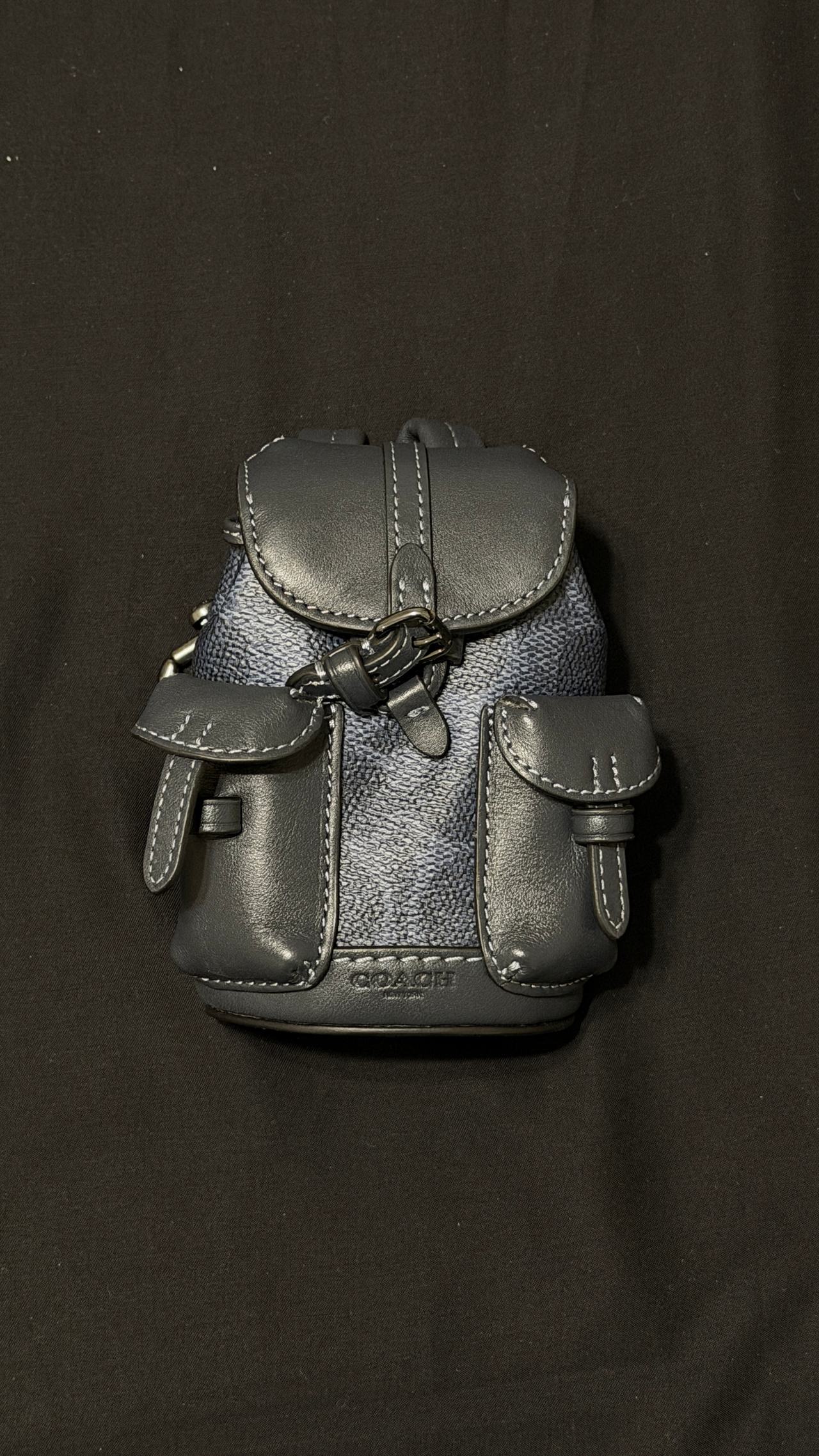 Coach Mini Backpack Bag Charm in Signature Canvas