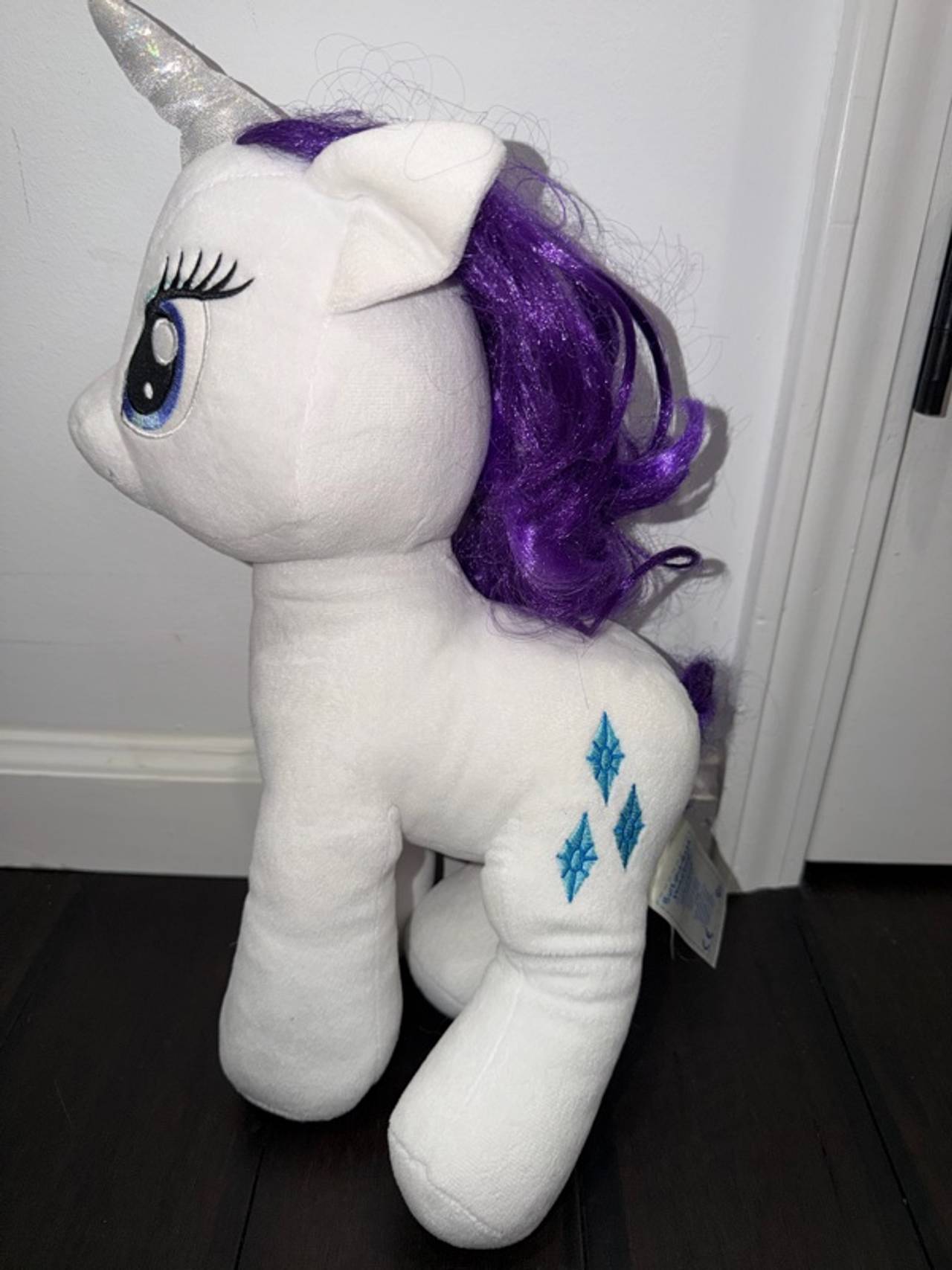 BUILD A BEAR  My Little Pony Rarity 16" Purple Mane Plush