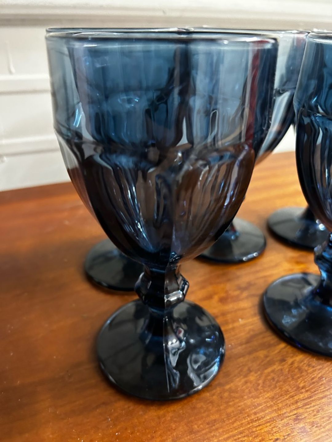 Libbey Duratuff Gibraltar Dusky Blue Goblet Set