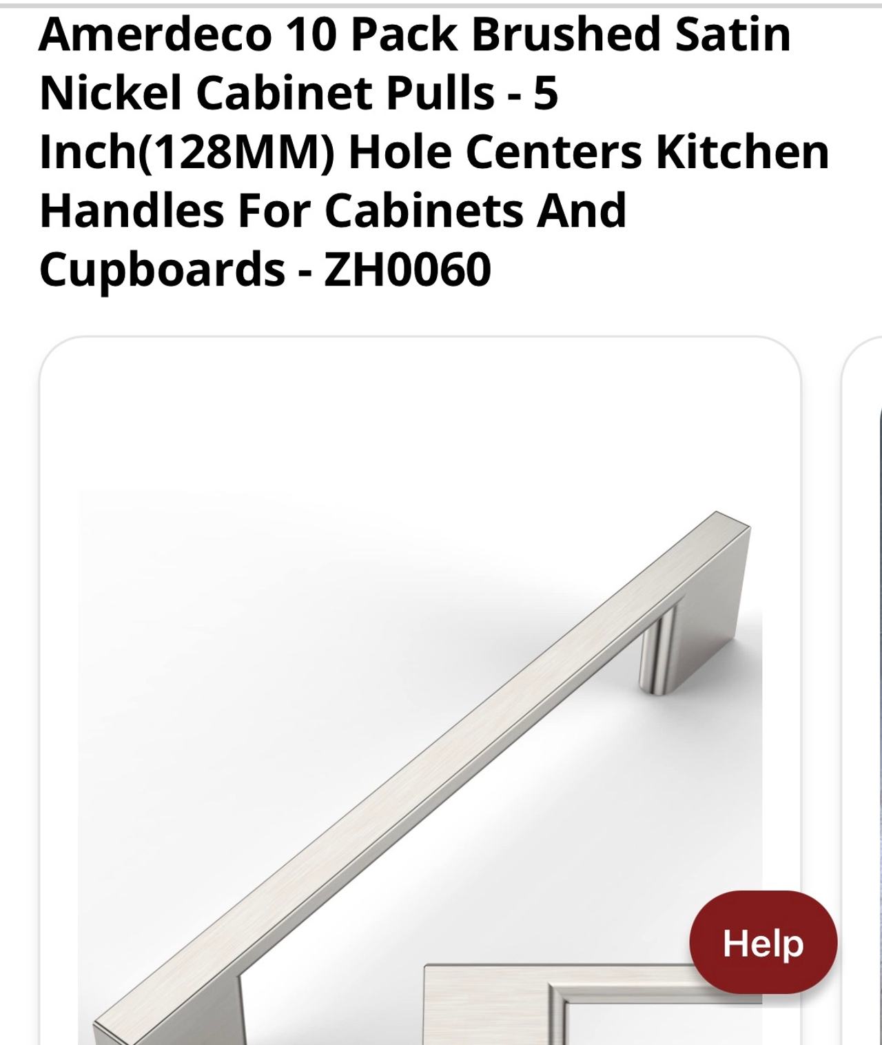 Amerdeco 10 Pack Brushed Satin Nickel Cabinet Pulls 5 Inch Hole Centers