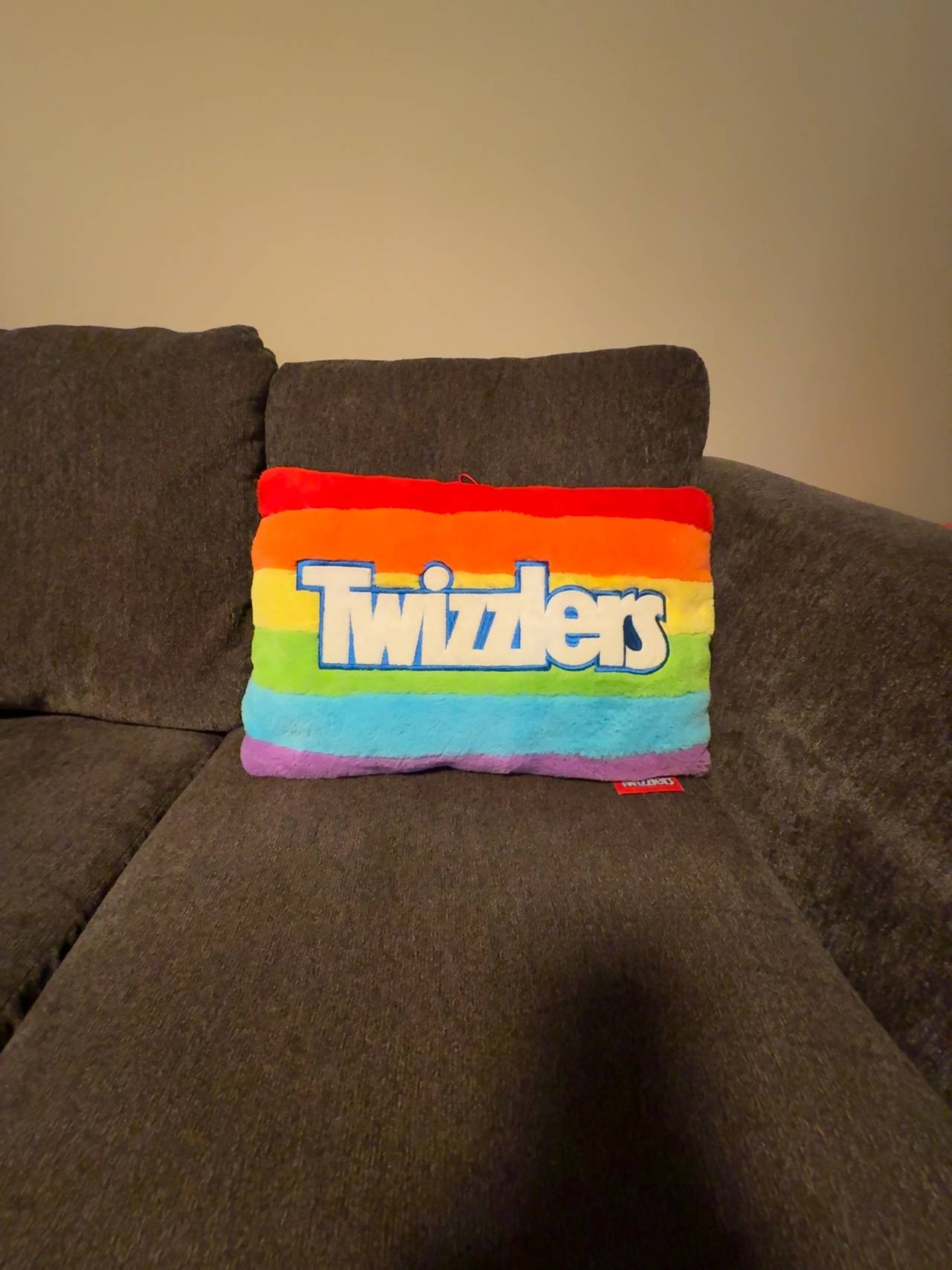 Iscream Twizzlers Rainbow Packaging Photoreal Plush Pillow