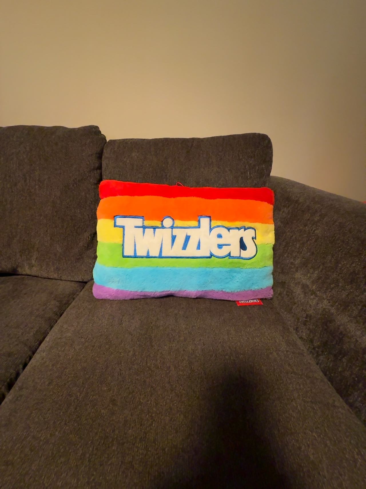 Iscream Twizzlers Rainbow Packaging Photoreal Plush Pillow