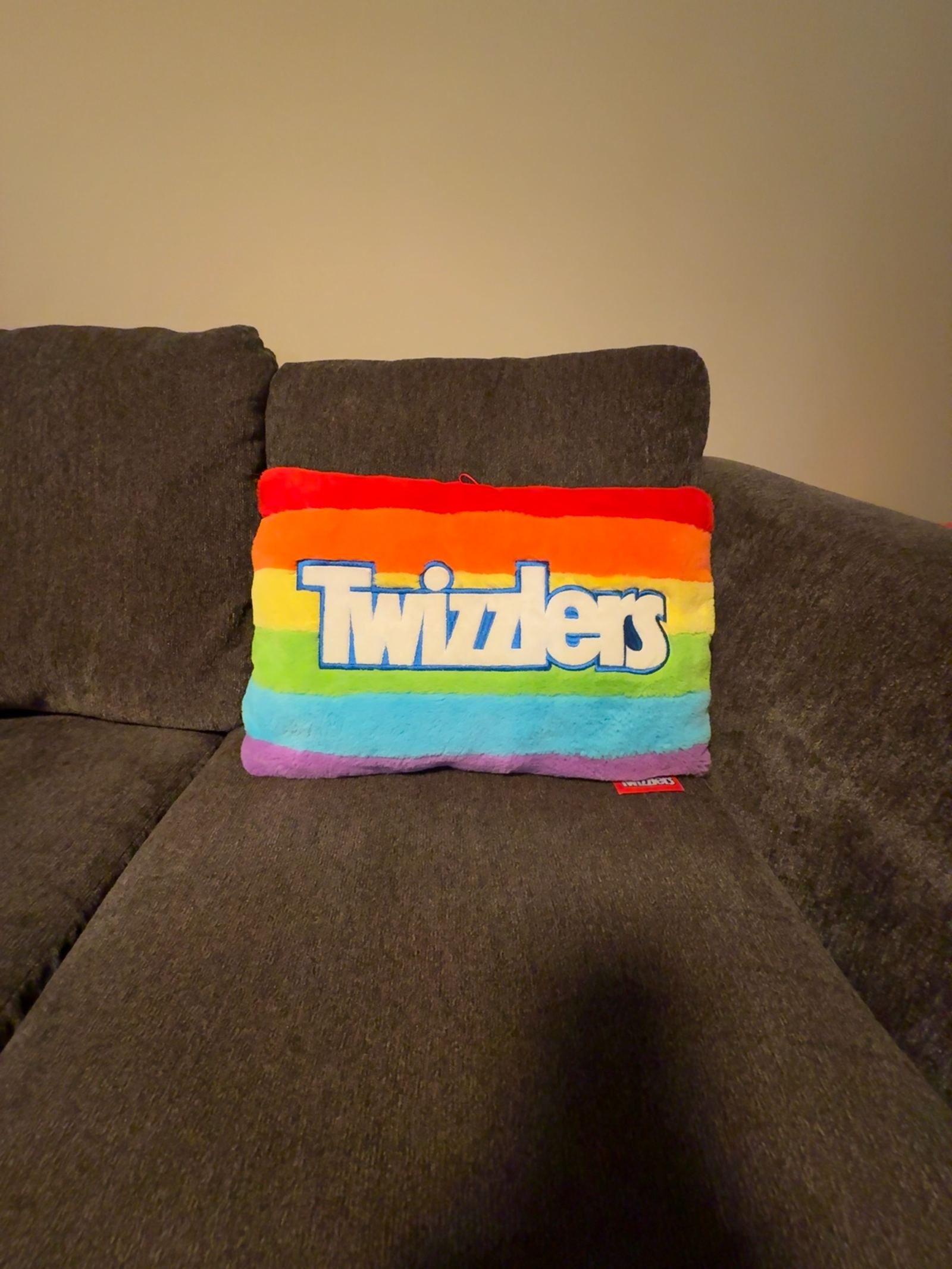 Iscream Twizzlers Rainbow Packaging Photoreal Plush Pillow