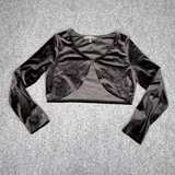 Three Pink hearts  Brand Black Velvet Bolero Shrug - Image 2