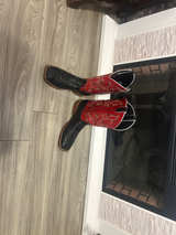 Full Quill Ostrich Boots, Size 12D - Image 1