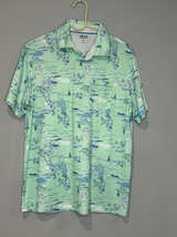 IZOD Saltwater Tropical Print Polo Shirt - Image 1