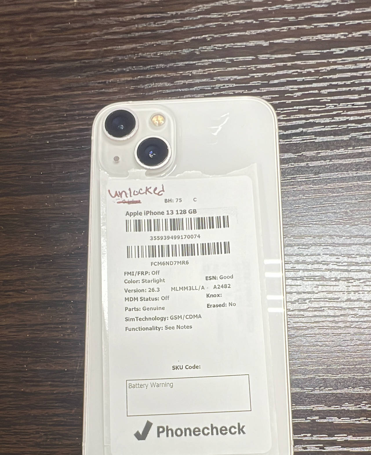 Apple iPhone 13 128GB Starlight