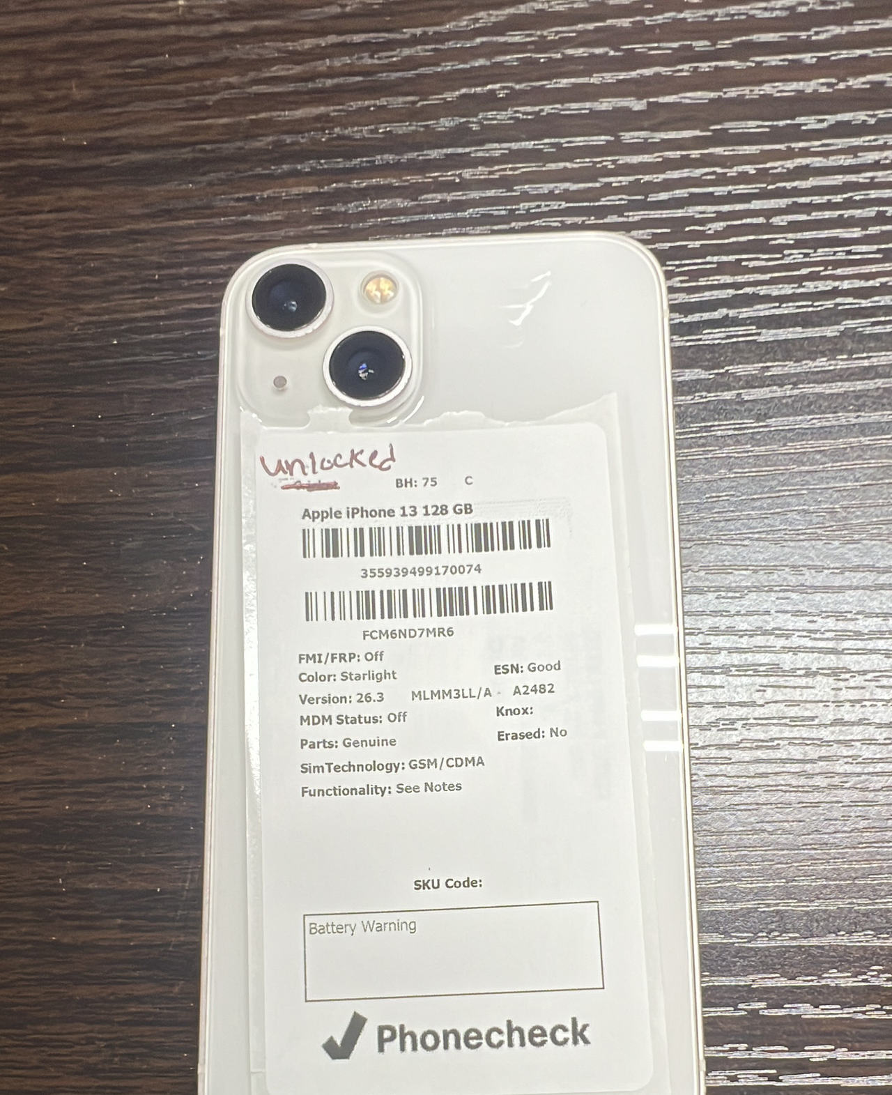 Apple iPhone 13 128GB Starlight