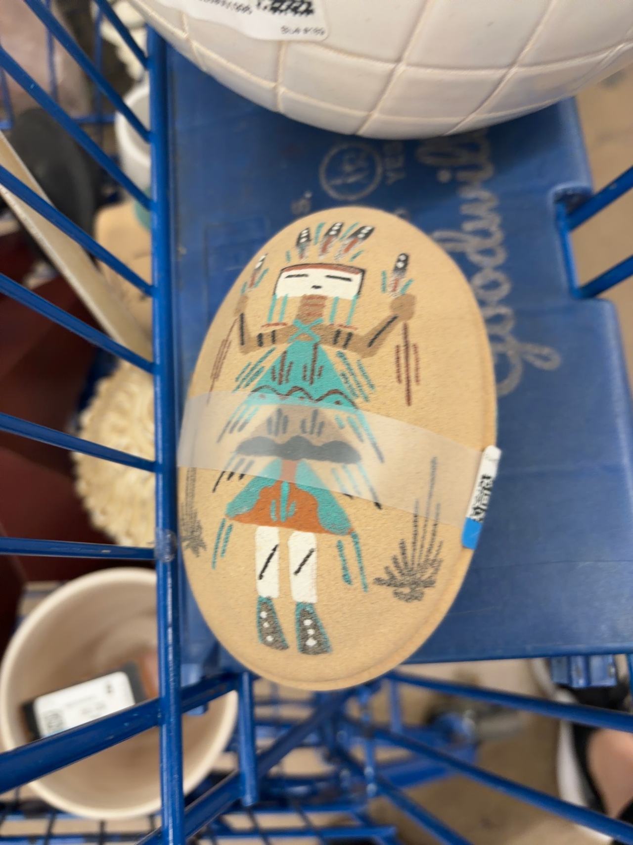 Navajo Vintage Sand Art Trinket Box