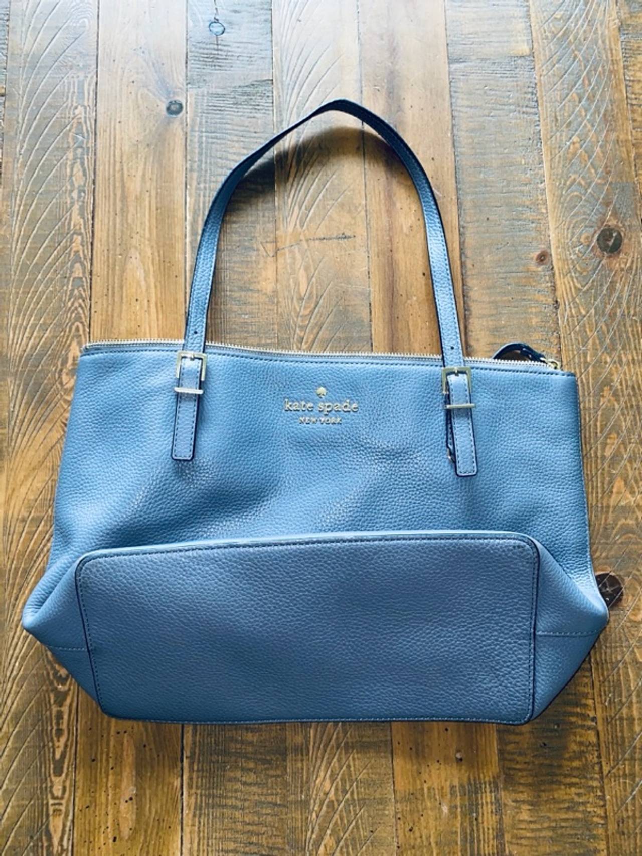Kate Spade Watson Lane Small Leather Maya Blue Tote Handbag 