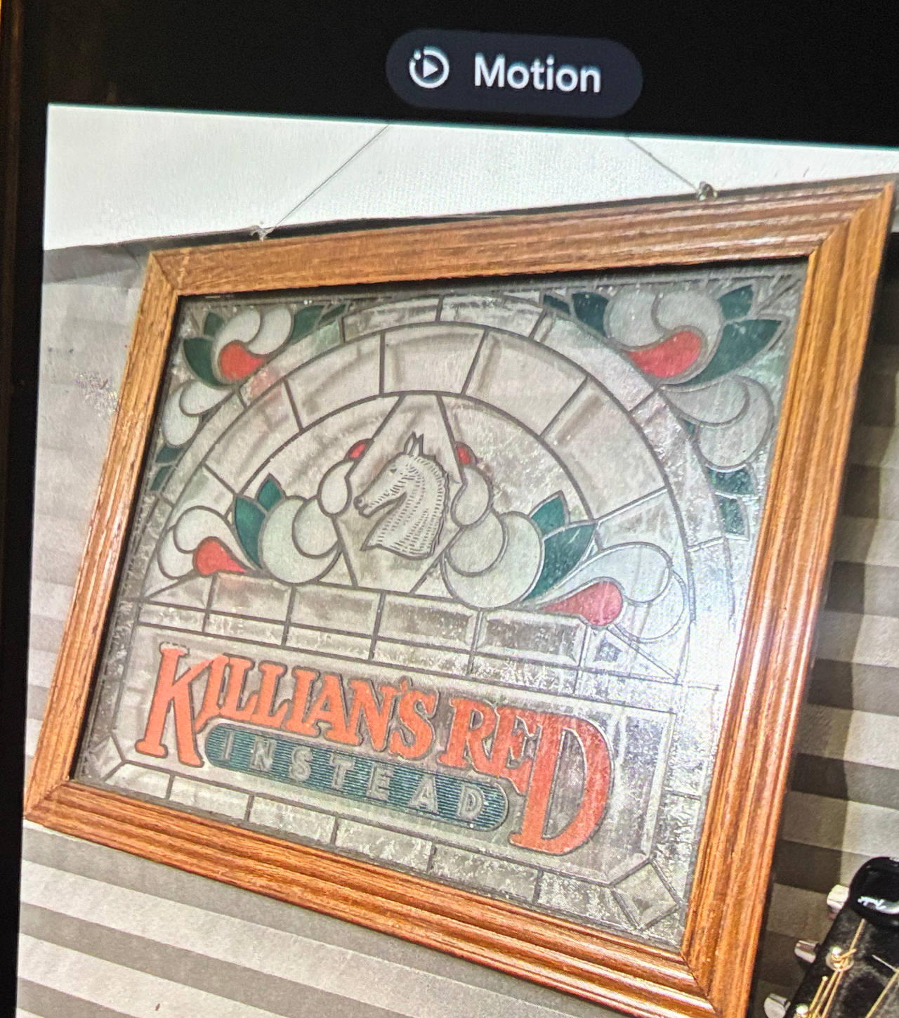 George Killian's Red Stained Glass Mirror