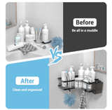 Corner Shower Caddy, 2 Pack Adhesive Shower Corner Organizer Shelves, No Drillin - Image 4