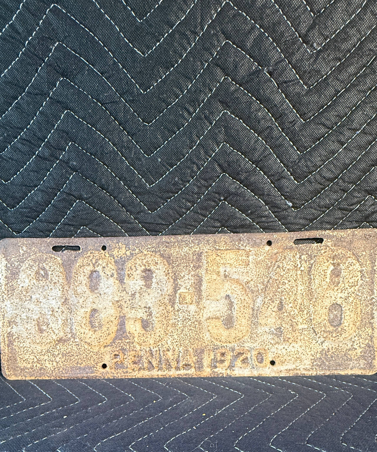 1920 Pennsylvania License Plate