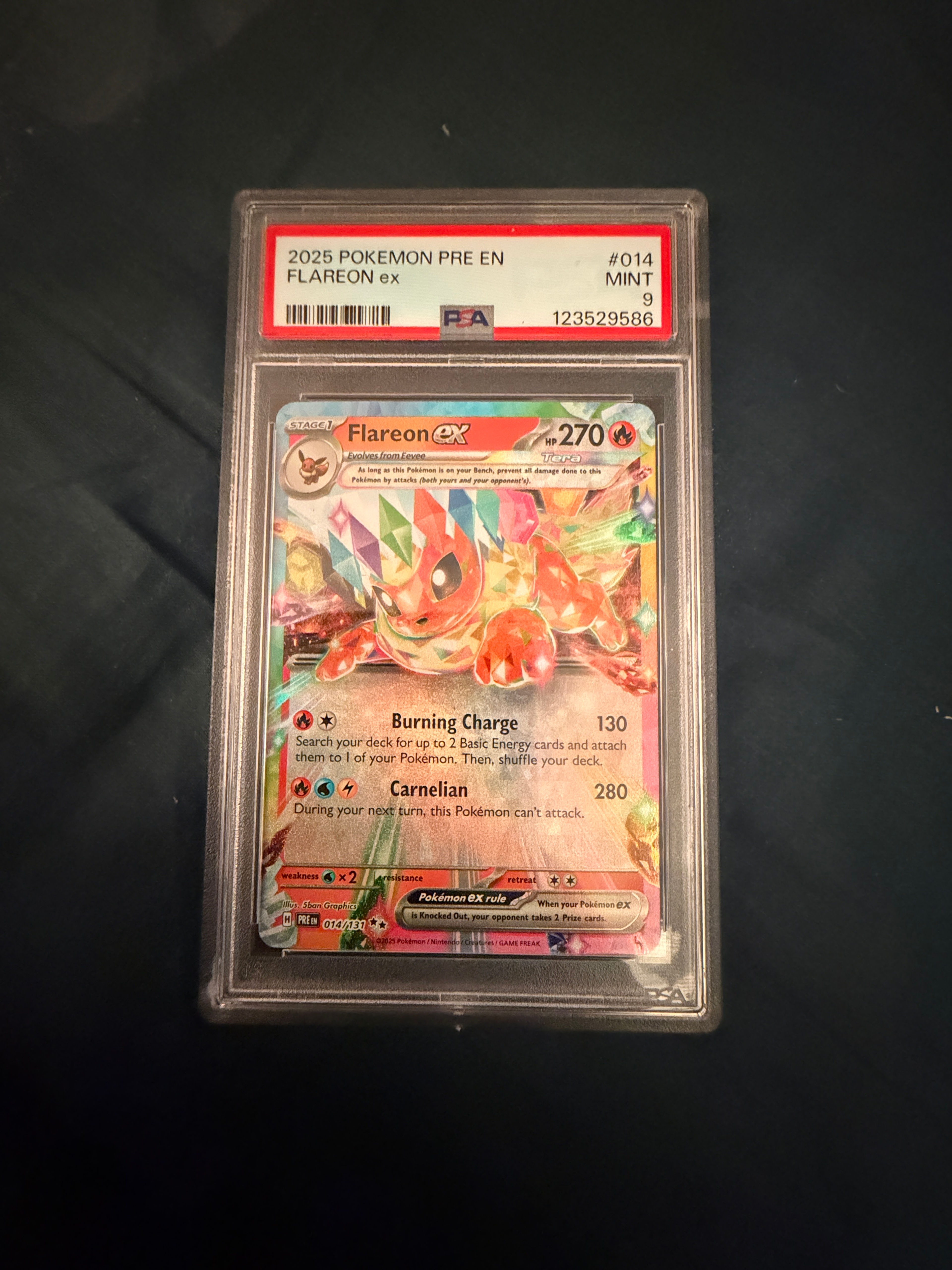Flareon ex - 014/131 - Prerelease Promo PSA 9