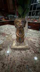 Dog Sculpture Bronze Vintage Metal Doggy Puppy Heavy Metal Nice Desk Antique  - Image 1
