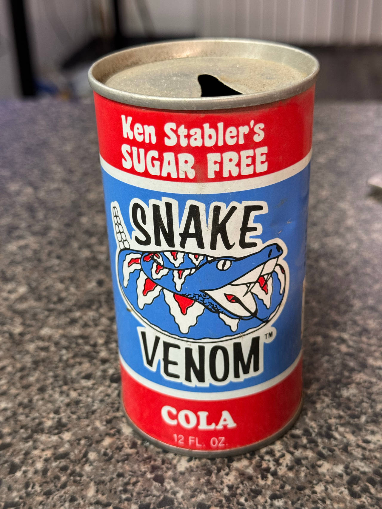 Ken Stabler's Sugar Free Snake Venom Cola Can