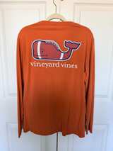 Vineyard Vines Football Whale Long Sleeve Pocket Tee M Medium - Image 3