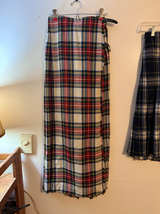 Vintage Plaid Wool Maxi Wrap Skirt FJ BACON size 10 - Image 1