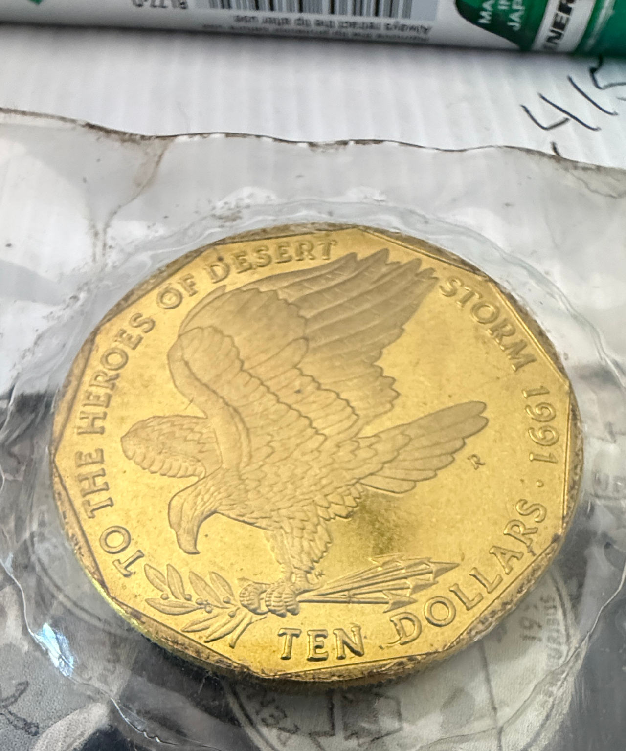 Heroes of Desert Storm 1991 Ten Dollars Commemorative Coin